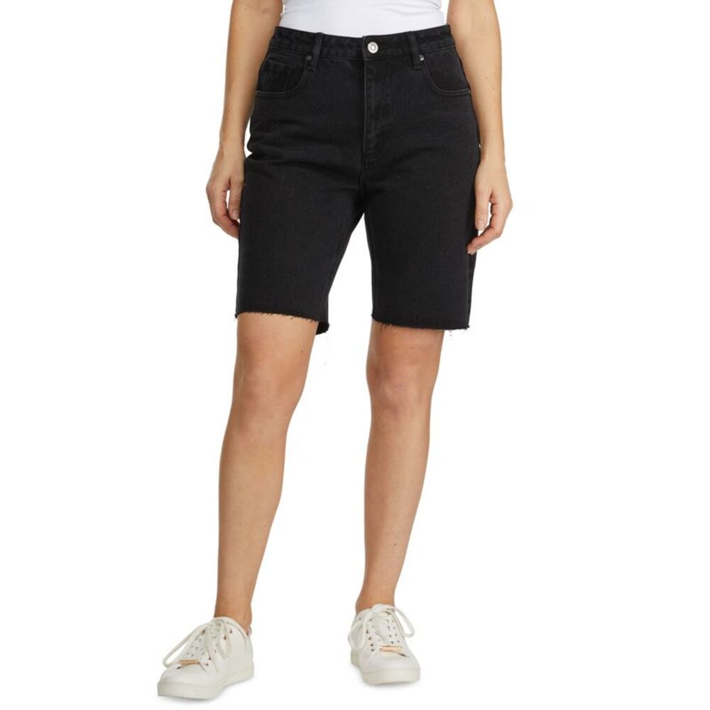 Numero Womens Raw Hem High Rise Cutoff Shorts